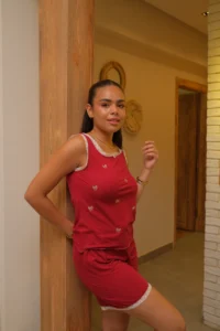 Bow Me Up pj in Red