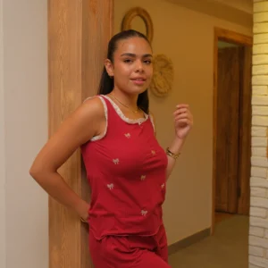 Bow Me Up pj in Red